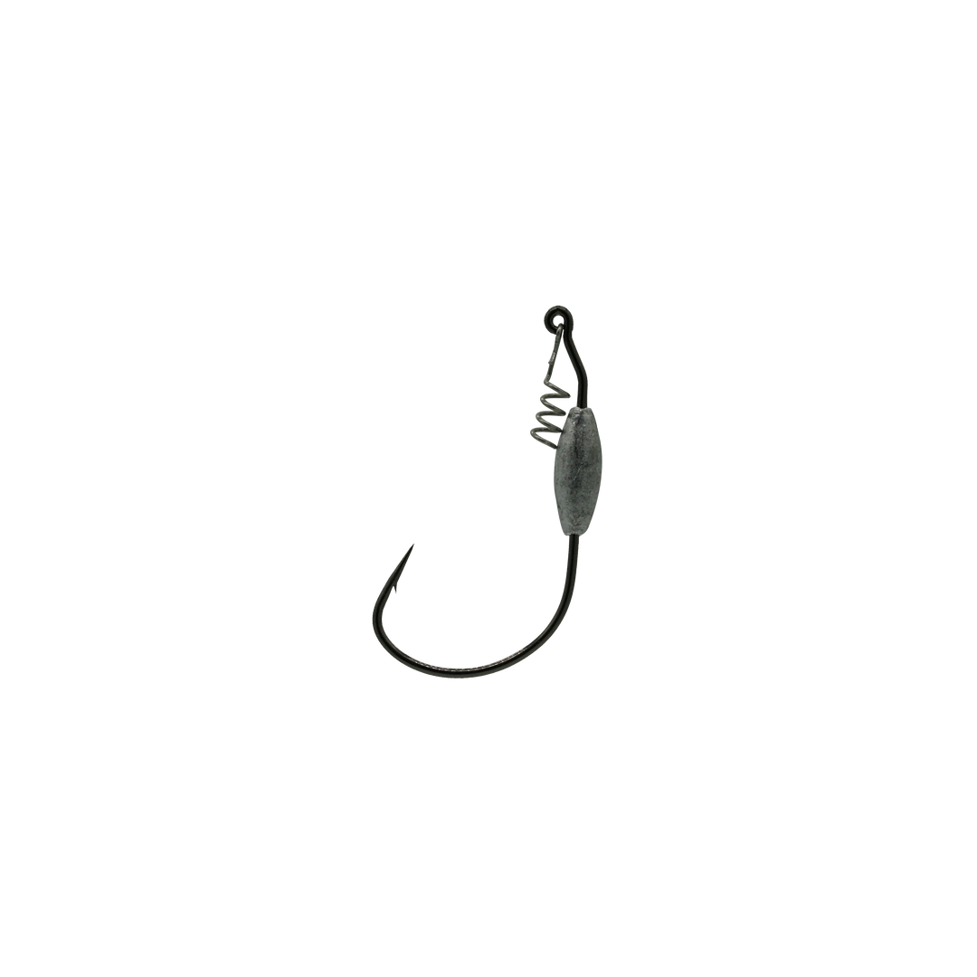 corkscrew fishing hook 3/0 Black 1/8oz Jerk Bait Hook With Corkscrew Keeper – Mission Fishin Lures  Co