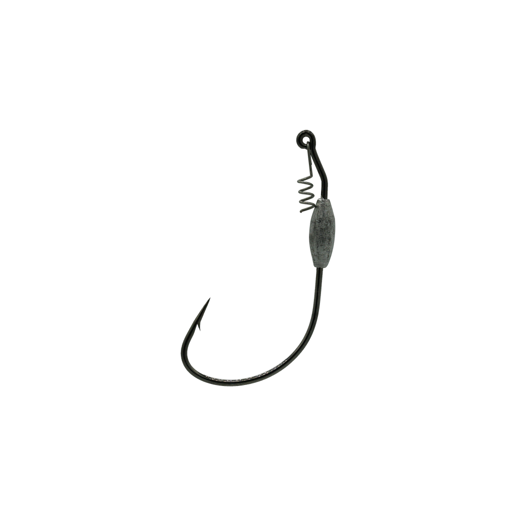 6/0 Black 1/8oz Swim Bait Hook With Corkscrew Keeper – Mission