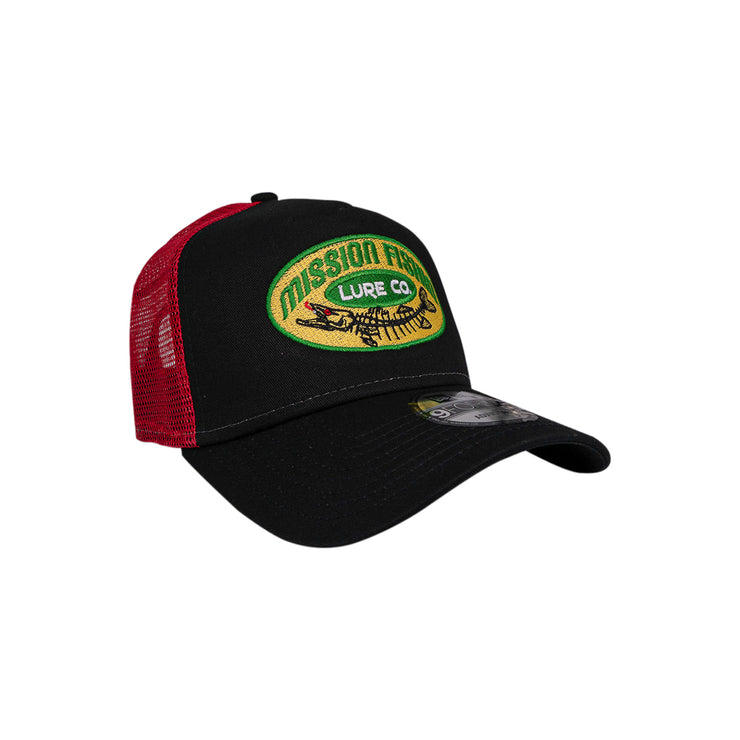Mission Fishin Classic (Black/Red) Old School Trucker hat