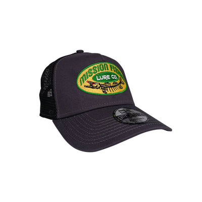 Mission Fishin Classic (Dark Grey/Black) Old School Trucker hat
